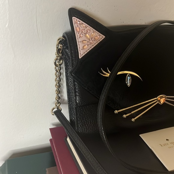 Kate Spade NWOT Jazz Things Up Cat Cali Black Rare Clutch Crossbody Novelty Bag - Picture 5 of 16